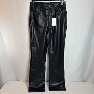 Judy Blue Faux Leather Pants Women’s 9/29 Black Tummy Control NWT Stretch